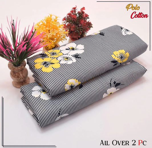 POLO COTTON PRINTED 2PC [ SALE OFFER ] PC-35