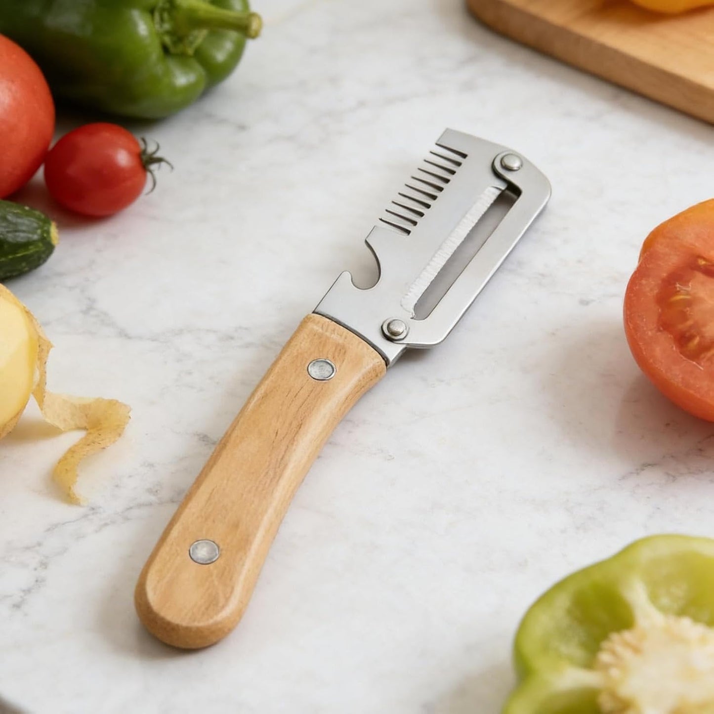 Premium Stainless Steel Multi-Functional Handheld Peeler