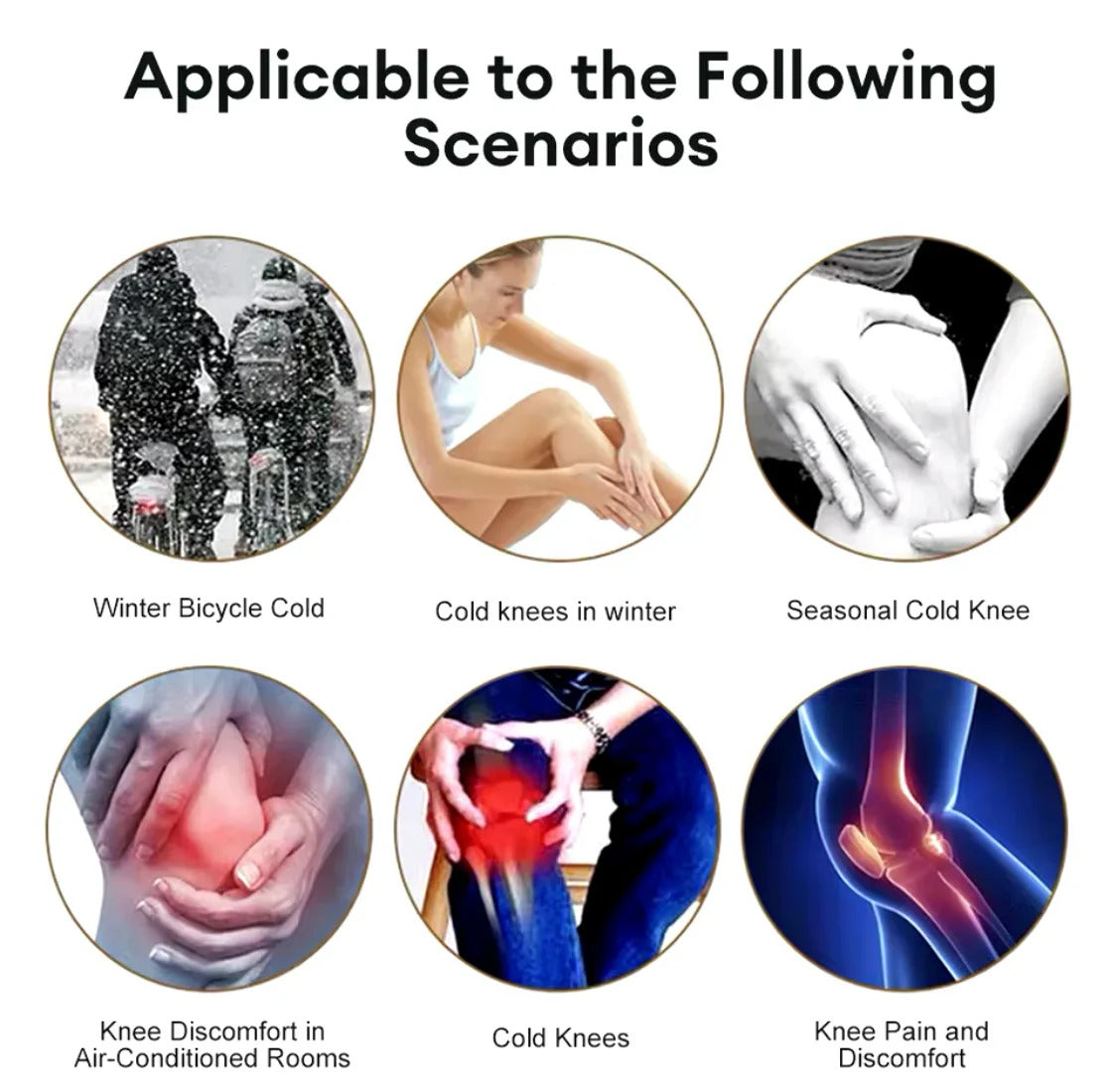 Knee Warmer - Woolen Blend Thermal Leg Warmers - Unisex Elastic Knee Pads For Men & Women